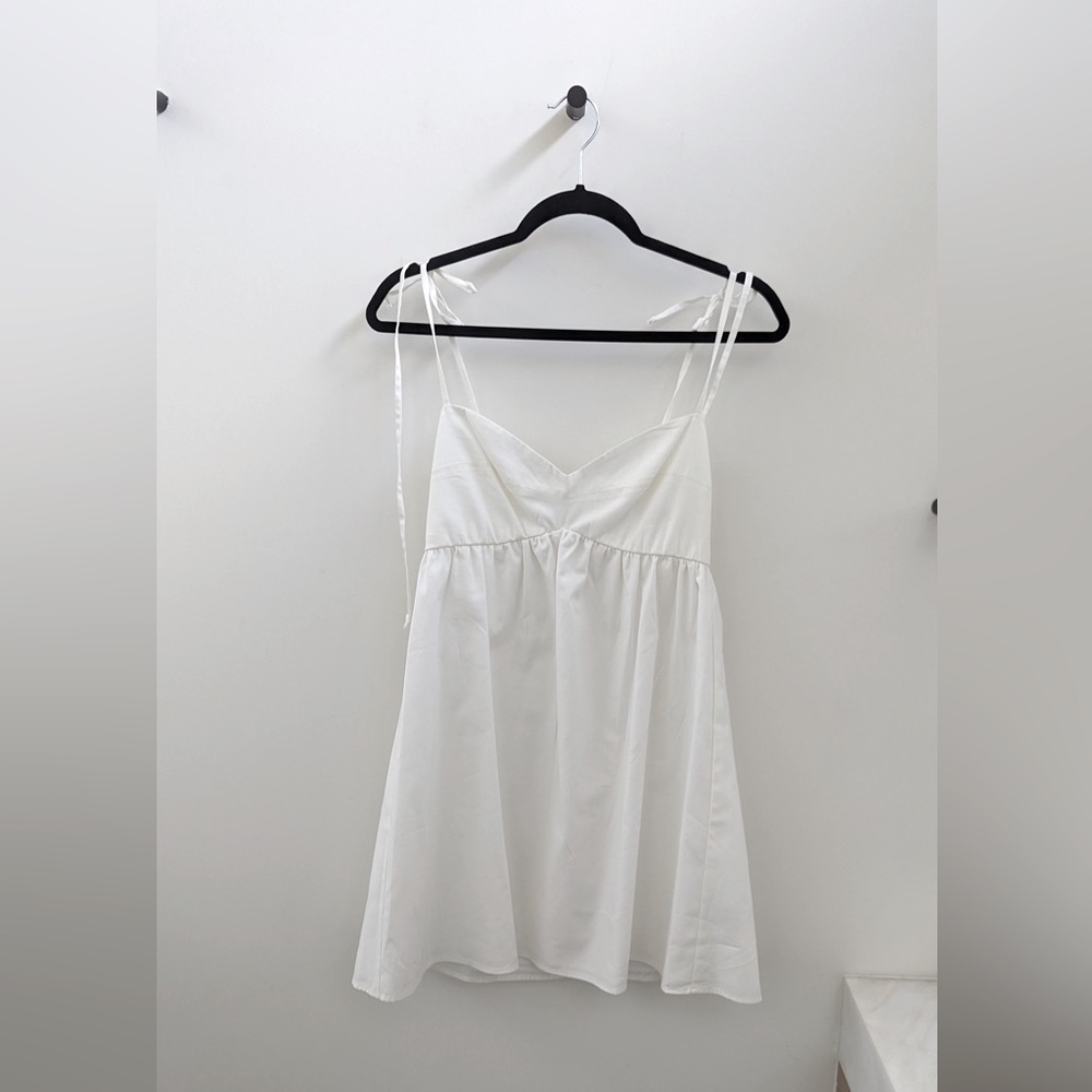 White mini dress